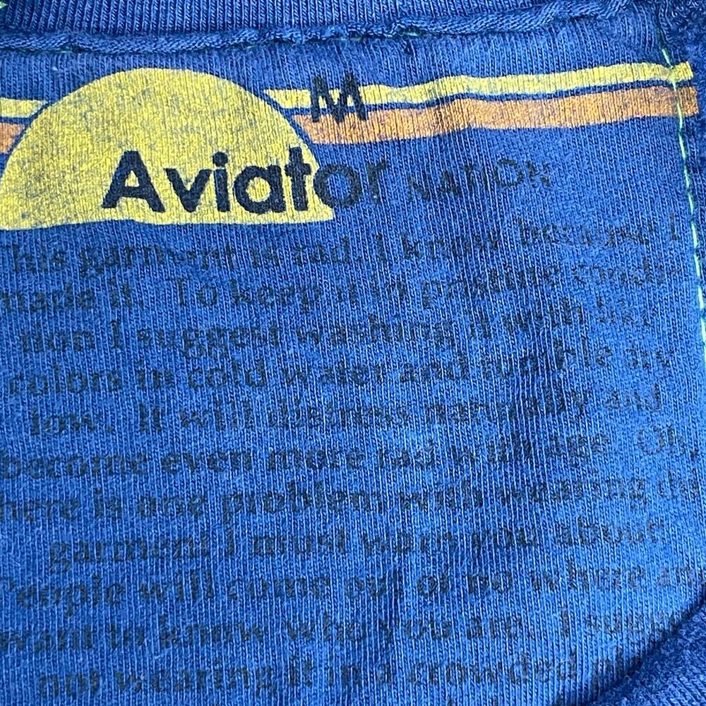 Aviator Nation x SoulCycle cropped crew sweatshirt Medium Blue smiley graphic - Picture 3 of 14